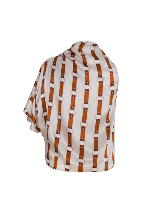 Chiminango Satin Silk Blouse / Horse Reins